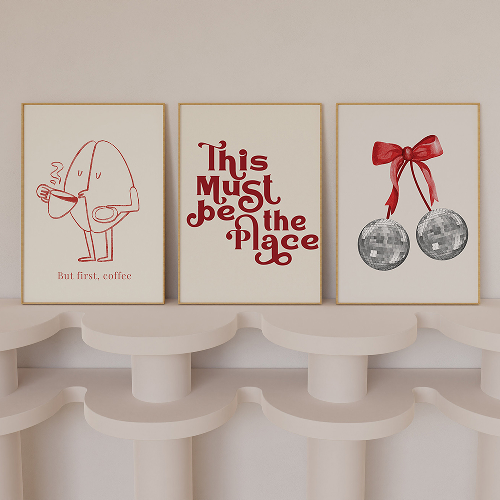 Trendy Retro Wall Set Prints A - огляд і ціна Home Decor Aesthetic Pinterest